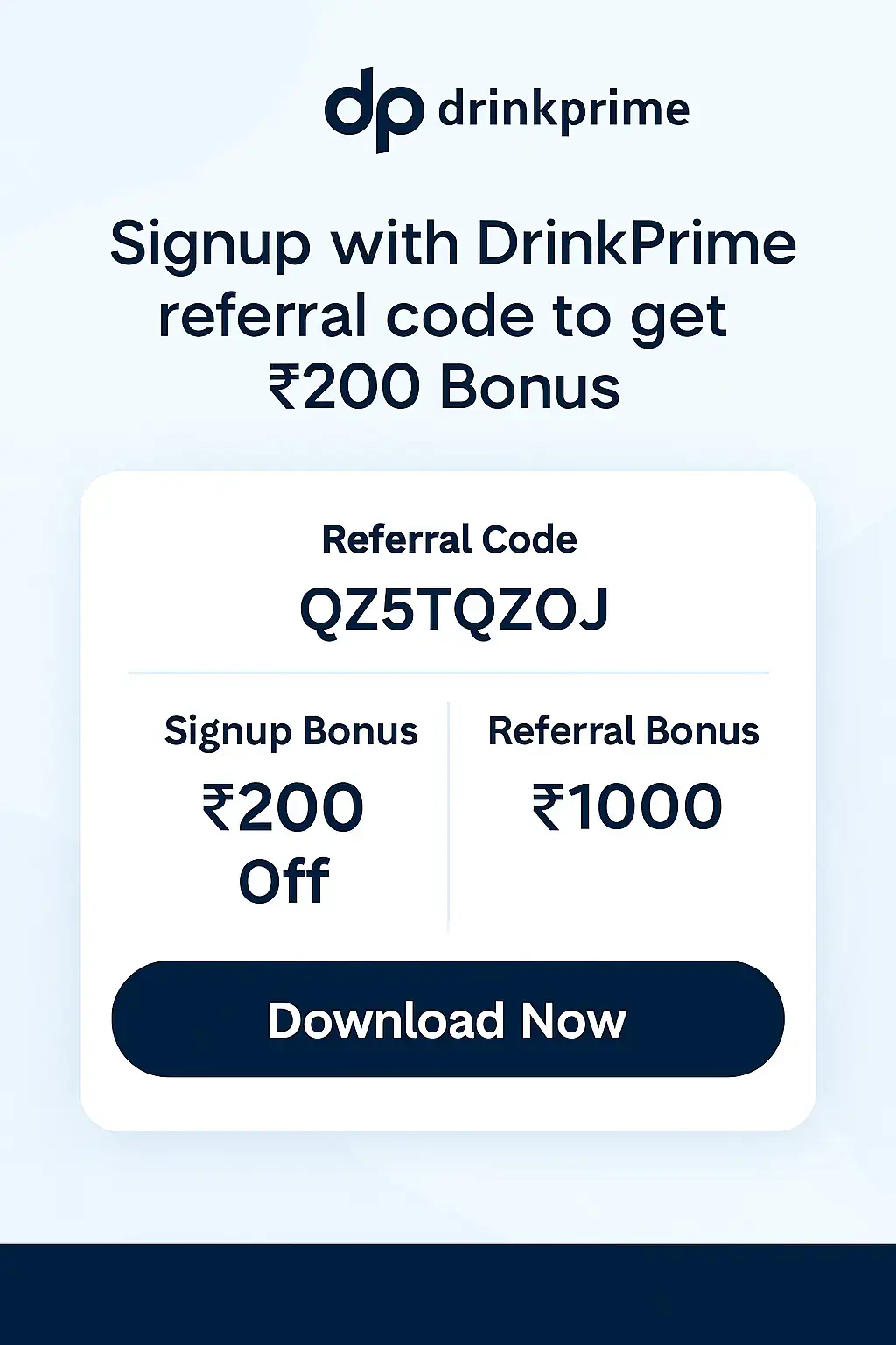 Drinkprime referral offer and promo code