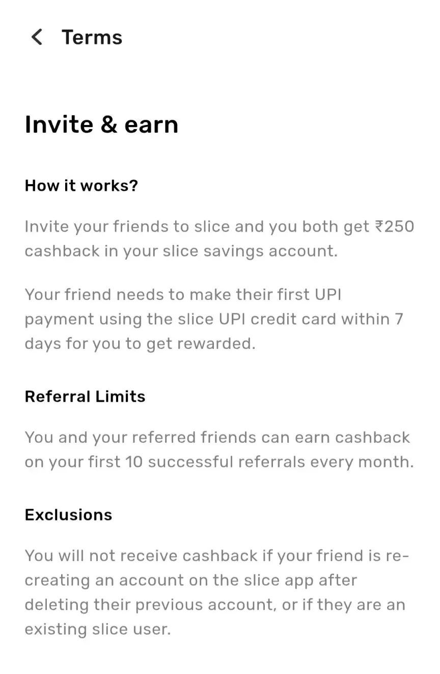 slice refer and earn terms and conditions