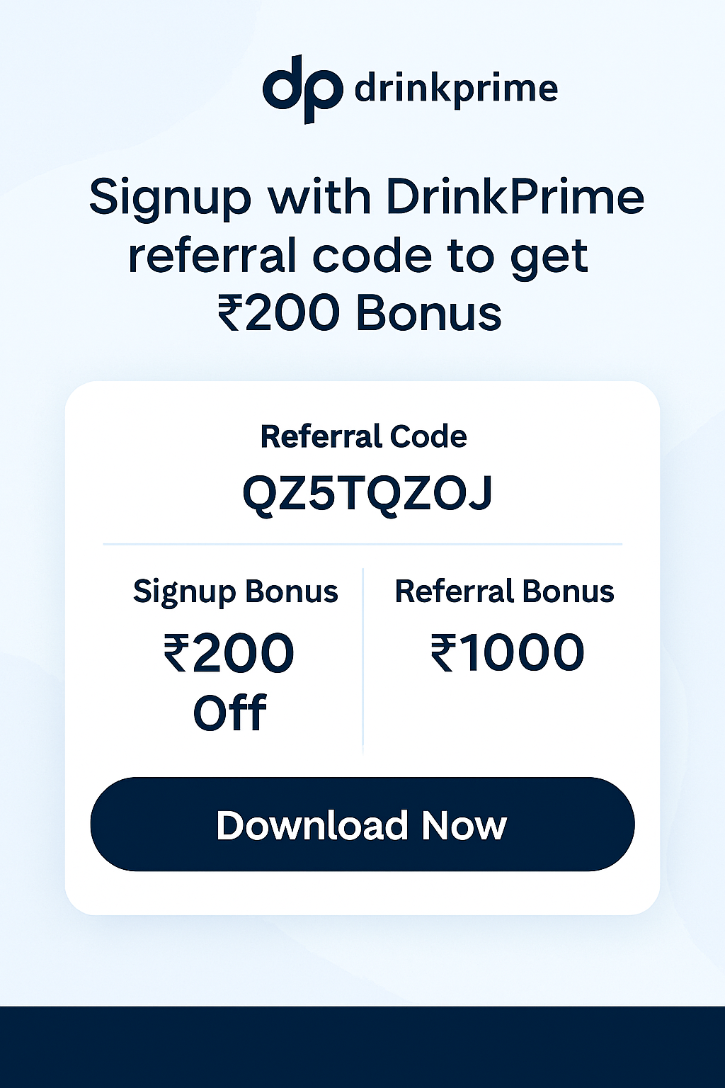 Drinkprime referral code — Signup with Drinkprime referral code to get ₹200 Bonus. DrinkPrime App is a smart water purifier subscription service that let...